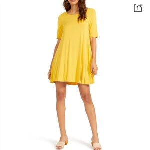 BB Dakota X Steve Madden There She Goes Swing Minidress In Sunflower, Medium